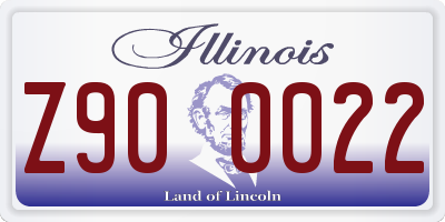 IL license plate Z900022