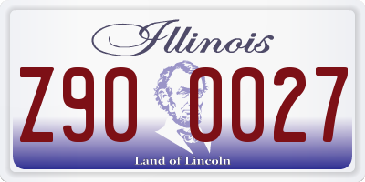 IL license plate Z900027