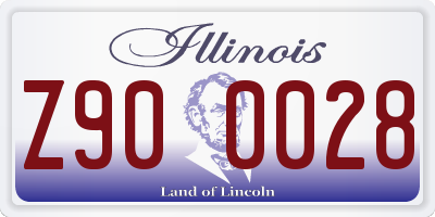 IL license plate Z900028