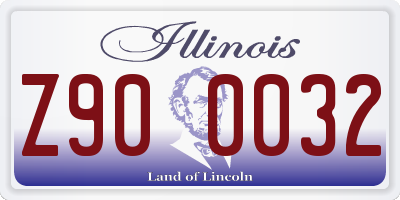 IL license plate Z900032