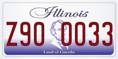 IL license plate Z900033