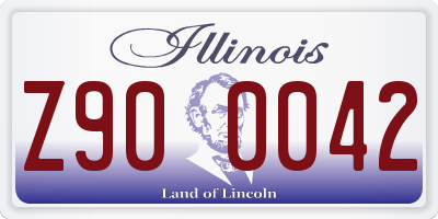IL license plate Z900042