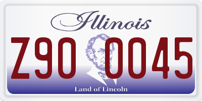 IL license plate Z900045