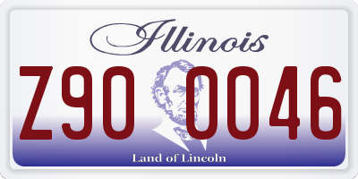 IL license plate Z900046