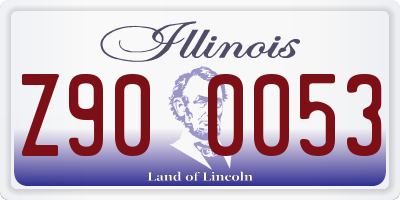 IL license plate Z900053