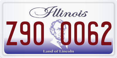 IL license plate Z900062