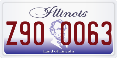 IL license plate Z900063