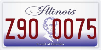 IL license plate Z900075