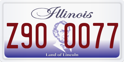 IL license plate Z900077
