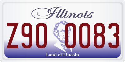 IL license plate Z900083