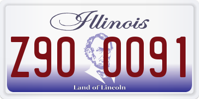 IL license plate Z900091