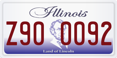 IL license plate Z900092