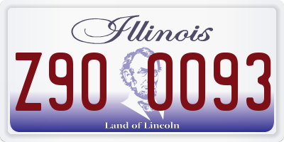 IL license plate Z900093