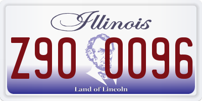 IL license plate Z900096