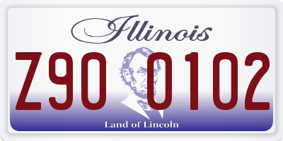 IL license plate Z900102