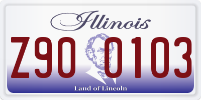 IL license plate Z900103