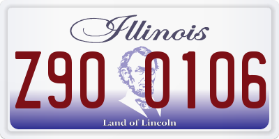 IL license plate Z900106