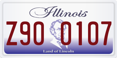 IL license plate Z900107