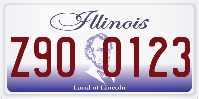 IL license plate Z900123