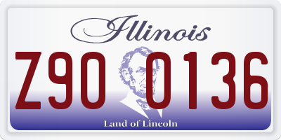 IL license plate Z900136