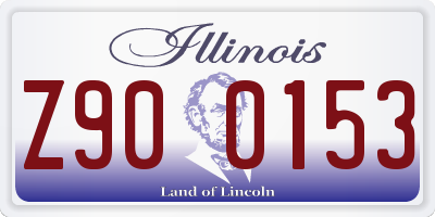 IL license plate Z900153