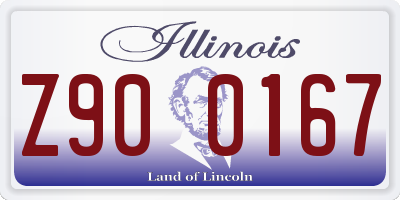IL license plate Z900167