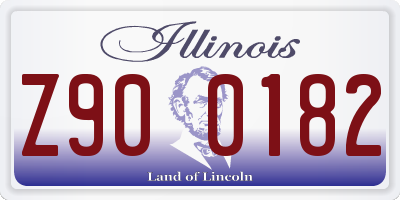 IL license plate Z900182