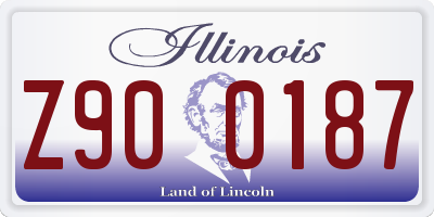 IL license plate Z900187