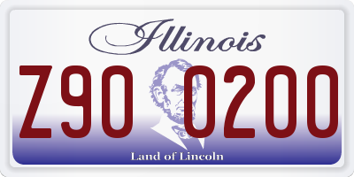 IL license plate Z900200