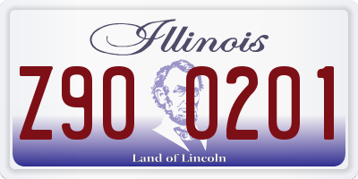 IL license plate Z900201