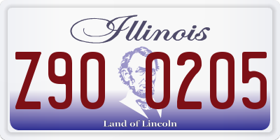 IL license plate Z900205