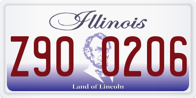 IL license plate Z900206