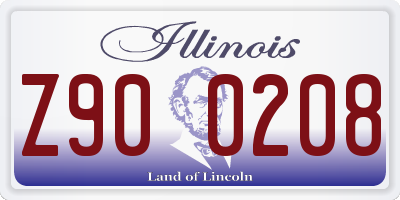 IL license plate Z900208