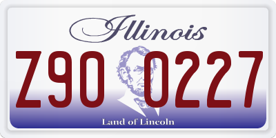 IL license plate Z900227