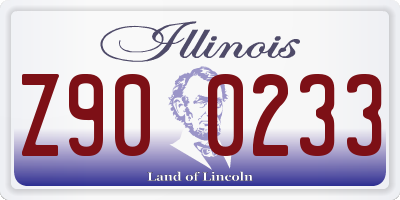 IL license plate Z900233