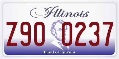IL license plate Z900237