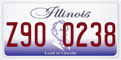 IL license plate Z900238