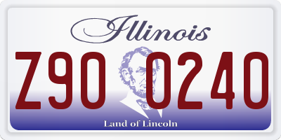 IL license plate Z900240