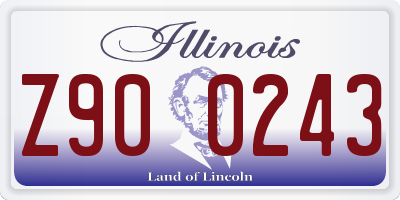 IL license plate Z900243