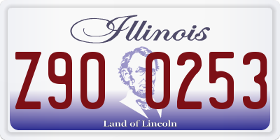 IL license plate Z900253