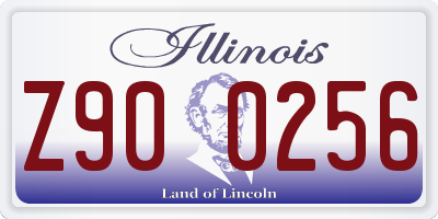 IL license plate Z900256
