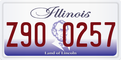 IL license plate Z900257