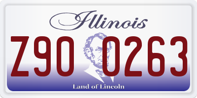 IL license plate Z900263