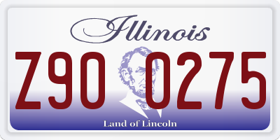 IL license plate Z900275