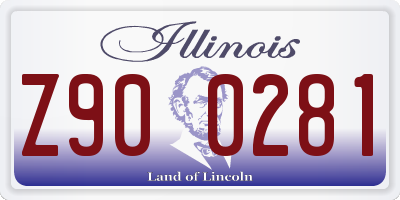 IL license plate Z900281