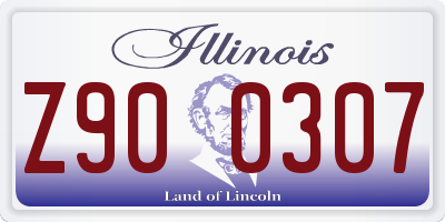 IL license plate Z900307