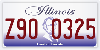 IL license plate Z900325