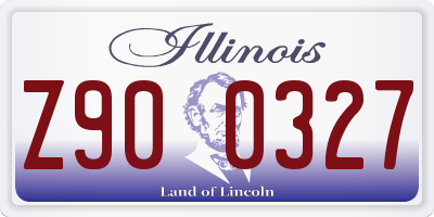 IL license plate Z900327