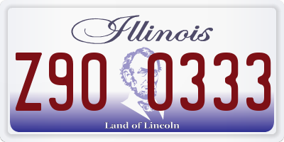 IL license plate Z900333