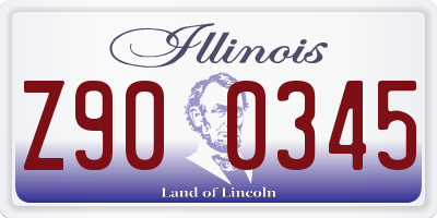 IL license plate Z900345